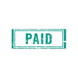 Bezahltes Kautschuk-Briefmarke in blau Permastempel