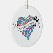 Bezahlung der Liebe mit Liebe illustriert portugie Keramik Ornament (Rechts)