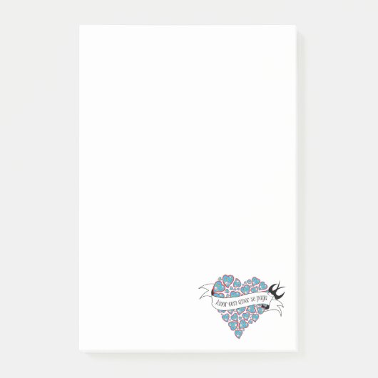 Bezahlung der Liebe mit Liebe illustriert portugie Post-it Klebezettel (Vorderseite)