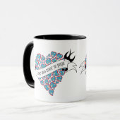 Bezahlung der Liebe mit Liebe illustriert portugie Tasse (Vorderseite Links)