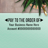 Bezahlung des Grundbuches oder der Geschäftsbank Permastempel