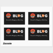 Bezahlung für Blogging auf Blurt.blog Rechteckiger Aufkleber (Blatt)