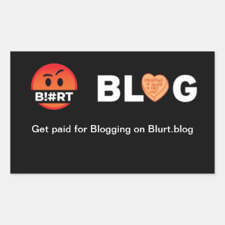 Bezahlung für Blogging auf Blurt.blog Rechteckiger Aufkleber