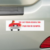 Bezahlung für meinen Stoßfänger Autoaufkleber (Auf Auto)