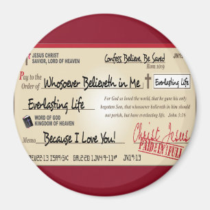 Bezahlung in vollem Rett durch Jesus Karo Christli Magnet