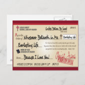 Bezahlung in vollem Rett durch Jesus Karo Christli Postkarte (Vorne/Hinten)