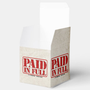 Bezahlung in voller Höhe Geschenkschachtel