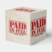 Bezahlung in voller Höhe Geschenkschachtel (Rückseite)