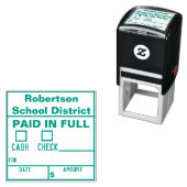 Bezahlung in voller Kautschuk-Briefmarke Permastempel (Beispiel)