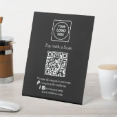 Bezahlung mit schwarzem QR-Code | Venmo Paypal Bus Sockelschild (In SItu)