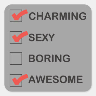 Bezaubern Quadratischer Aufkleber