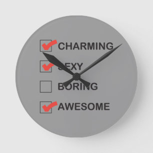 Bezaubern Runde Wanduhr