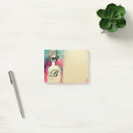 BEZAUBERN Sie /Lady mit Post-it Klebezettel (Büro)