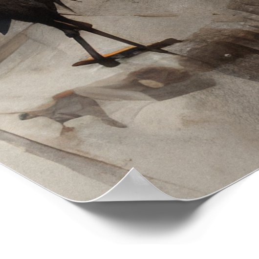 Bezaubernd Baba Yagas Hüttenposter mit Majestic Bl Poster (Ecke)