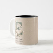 Bezaubernd Boho Chic Floral Initial Tasse für Emma (Vorderseite Links)