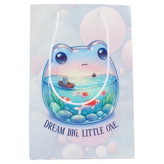 Bezaubernd "Dream Big, Little One" - Frog - Mittlere Geschenktüte (Vorderseite)