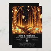 Bezaubernd Elegant Woodland Digitaler Geburtstag Einladung (Vorne/Hinten)