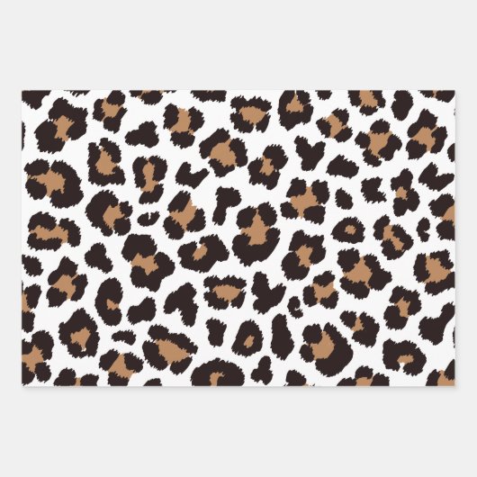 Bezaubernd Elegante Natürliche Leoparden Muster    Geschenkpapier Set (Vorderseite 2)