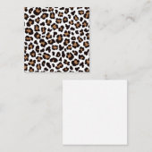 Bezaubernd Elegante Natürliche Leoparden Muster    Quadratische Visitenkarte (Vorne/Hinten)