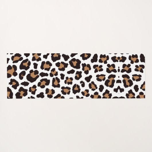 Bezaubernd Elegante Natürliche Leoparden Muster Yogamatte (Rückseite (Horizontal))