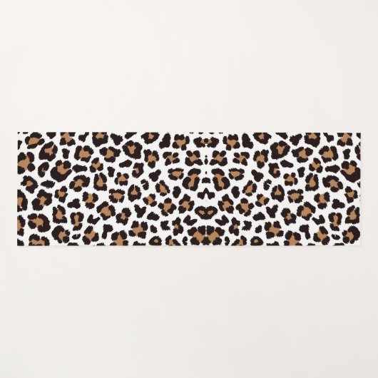 Bezaubernd Elegante Natürliche Leoparden Muster Yogamatte (Vorderseite (Horizontal))