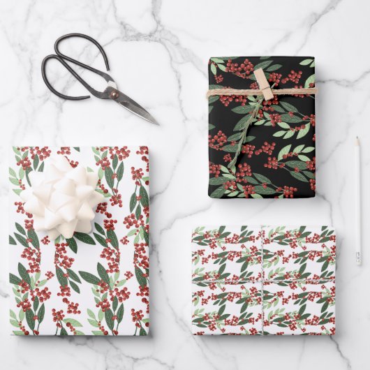 Bezaubernd Evergreen Elegance Weihnachten Geschenkpapier Set (Vorderseite)