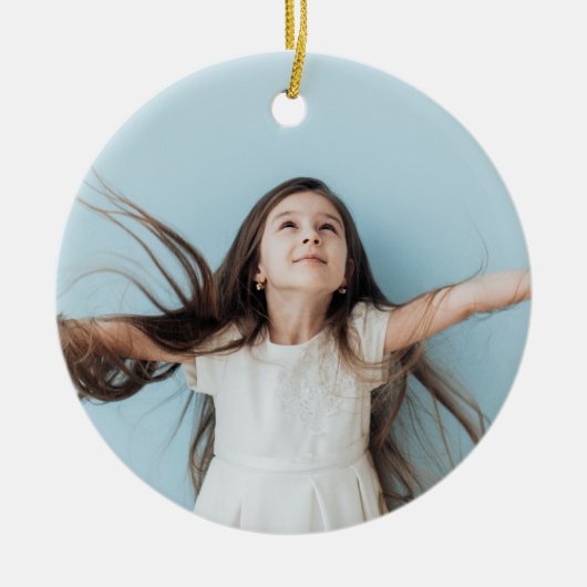 Bezaubernd Evergreen Elegance Weihnachten Keramik Ornament (Vorne)