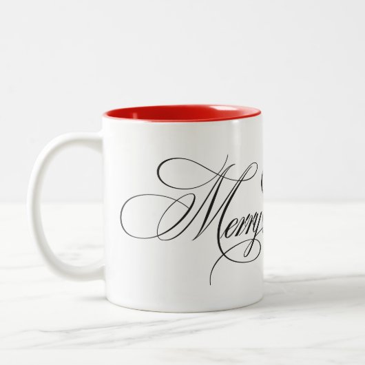 Bezaubernd Evergreen Elegance Weihnachten Zweifarbige Tasse (Links)