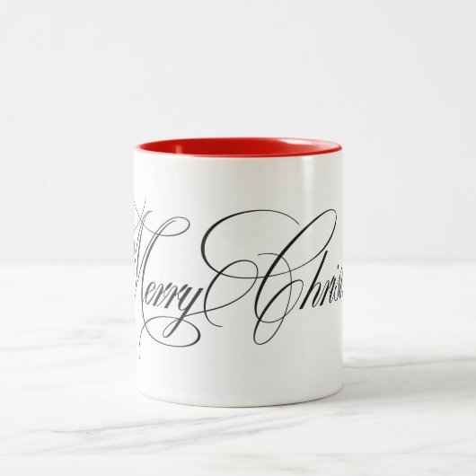 Bezaubernd Evergreen Elegance Weihnachten Zweifarbige Tasse (Mittel)