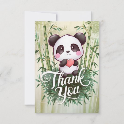Bezaubernd farbenfroher Panda Dankeskarte (Vorderseite)