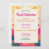 Bezaubernd floraler Diwali 🪷 Einladung (Rückseite)