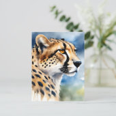 Bezaubernd Geparden Postkarte (Stehend Vorderseite)