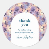 Bezaubernd Kleine Fairy Birthday Runder Aufkleber (Vorderseite)