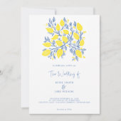 Bezaubernd Lemon Vine Wedding Einladung (Vorderseite)