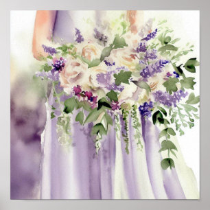 Bezaubernd Lilac, Bridal Cascading Bouquet 2, Poster