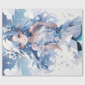 Bezaubernd Meerjungfrau Geburtstagsdesign für Mädc Geschenkpapier (Flach)