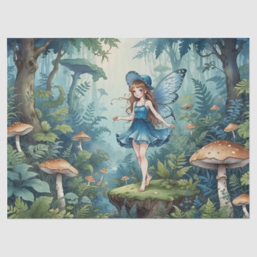 Bezaubernd Mushroom Fairy Seidenpapier (Vorderseite)