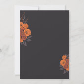 Bezaubernd Orange Bouquet auf Cream Skull Einladung (Rückseite)