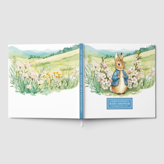 Bezaubernd Peter Rabbit Baby Shower Guest Book Boy Gästebuch (Voll)