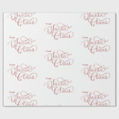 Bezaubernd Weihnachtsmann-Claus Nordpol Weihnachts Geschenkpapier (Flach)