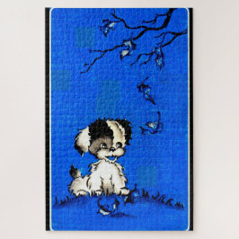 bezaubernd Welpe im Herbst Puzzle