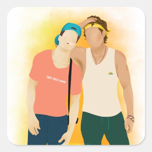 Bezaubernd wie wir - AC Quadratischer Aufkleber (Vorderseite)