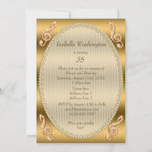 Bezaubernde 35. Geburtstags-GoldStilette Einladung (Rückseite)