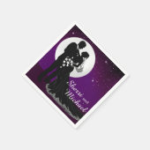 Bezaubernde Abend-Nachts-Hochzeit | LILA Serviette (Ecke)