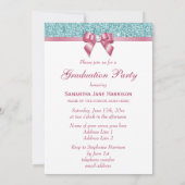 Bezaubernde Abschluss-Party-Bogen-Diamanten Einladung (Rückseite)