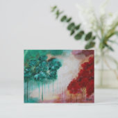 Bezaubernde Abstrakte Kunstlandschaft Postkarte (Stehend Vorderseite)
