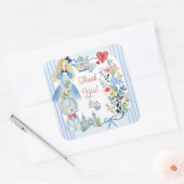 Bezaubernde Alice im Wunderland Garden Vielen Dank Quadratischer Aufkleber (Umschlag)