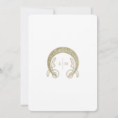 Bezaubernde Amaryllis Jugendstil-Hochzeit Einladung (Rückseite)