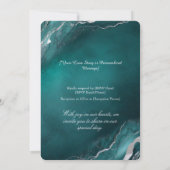 Bezaubernde Aquamarine Eleganz Einladung (Rückseite)