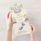 Bezaubernde Aquarelldusche unter dem Meer All In One Einladung (Abreißen)